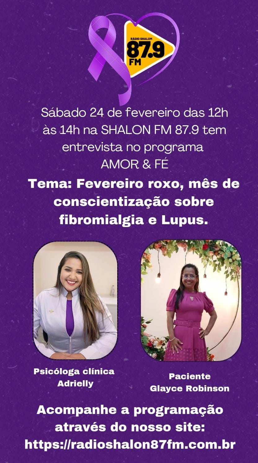 Fevereiro roxo, mês de conscientização sobre fibromialgia e lúpus